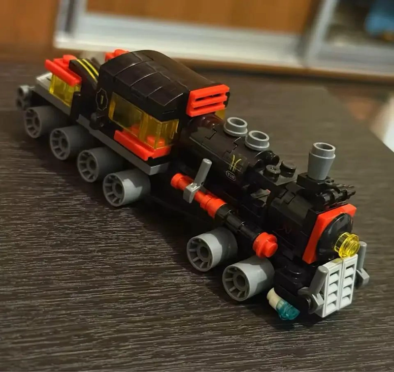 BLOQUES DE CONSTRUCCION PARA ARMAR LOCOMOTORA CLASICA - 4