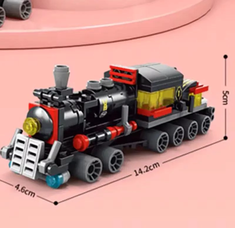 BLOQUES DE CONSTRUCCION PARA ARMAR LOCOMOTORA CLASICA - 7