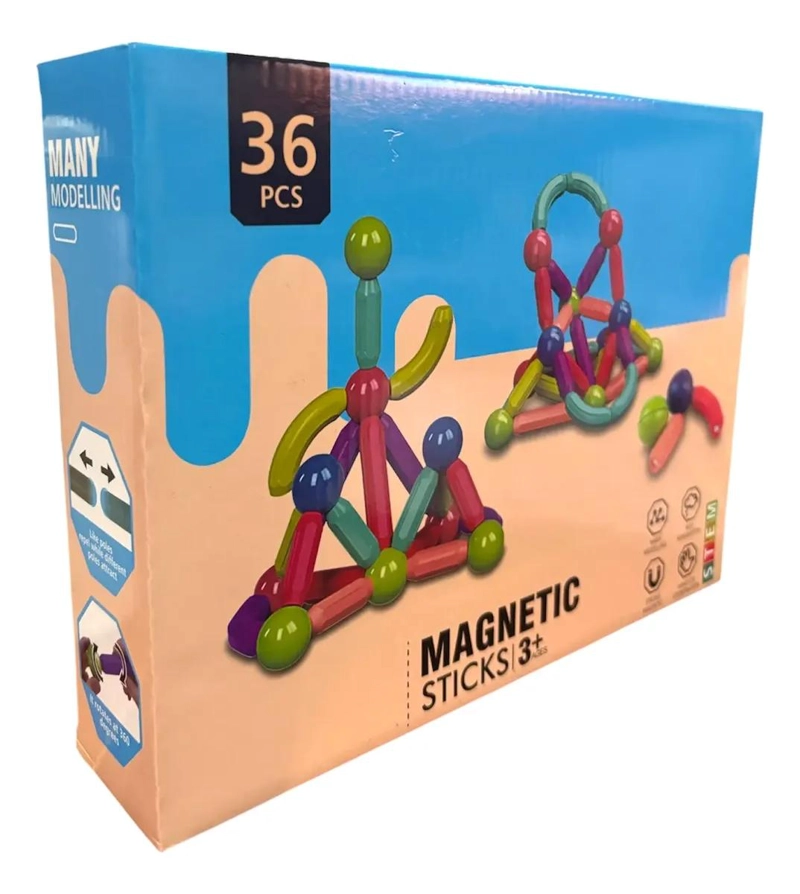 SET MAGNE TICO DE CONSTRUCCION 36 PIEZAS PARA APRENDIZAJE - 1