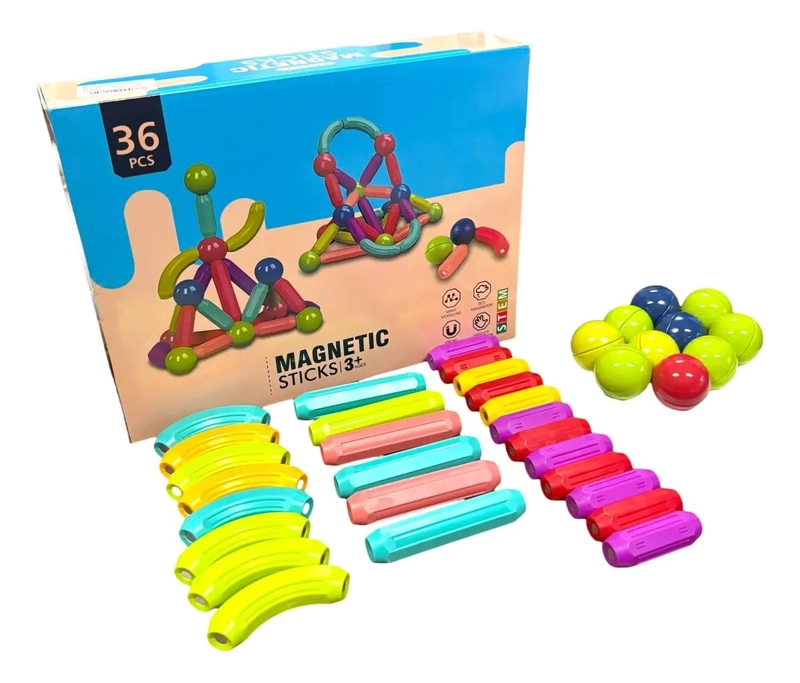 SET MAGNE TICO DE CONSTRUCCION 36 PIEZAS PARA APRENDIZAJE - 4
