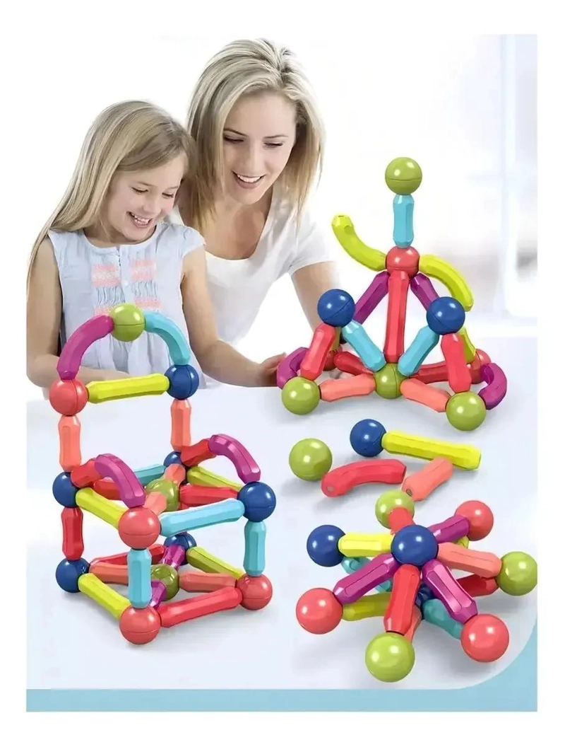 BLOQUES MAGNE TICOS PARA CONSTRUCCION 36 PIEZAS CREATIVAS - 6
