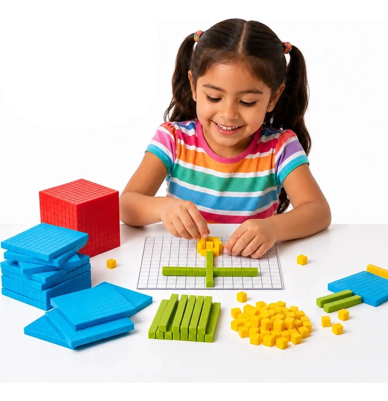 BLOQUES CONECTABLES MULTIBASE PARA APRENDIZAJE MATEMATICO 121 PIEZAS - 1