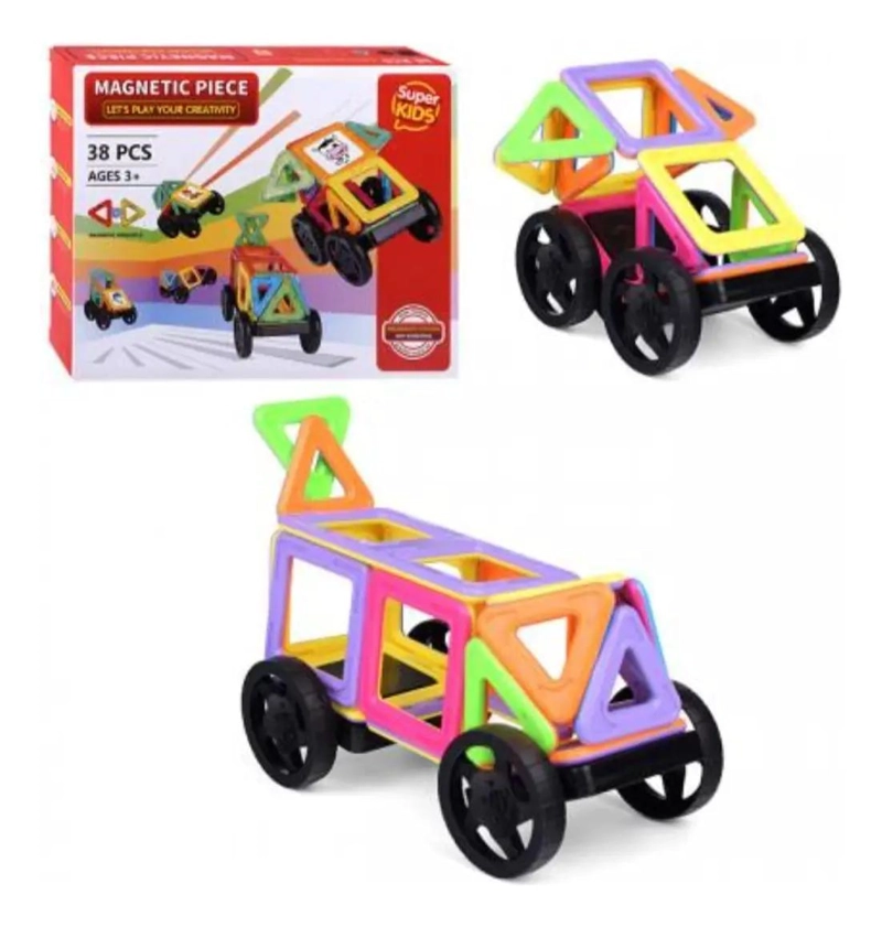 BLOQUES MAGNE TICOS DE CONSTRUCCION 3D PARA NIÑOS, 38 PIEZAS - 3