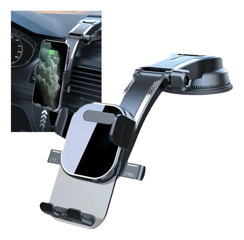 SOPORTE CELULAR AUTO CON VENTOSA FIRME Y ROTACION 360° - 1