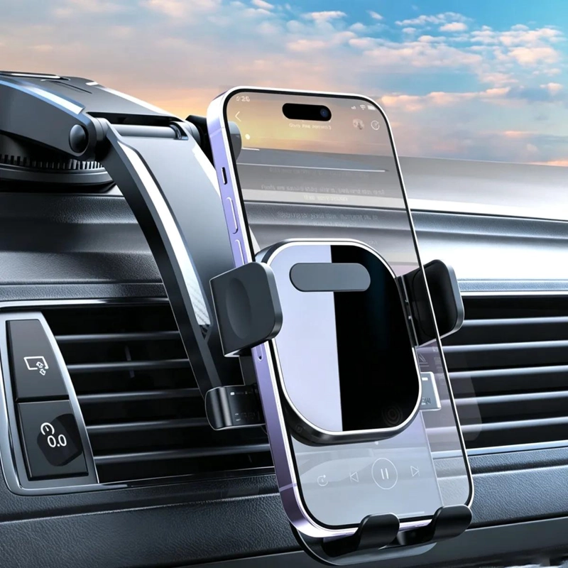 SOPORTE CELULAR AUTO CON VENTOSA FIRME Y ROTACION 360° - 5