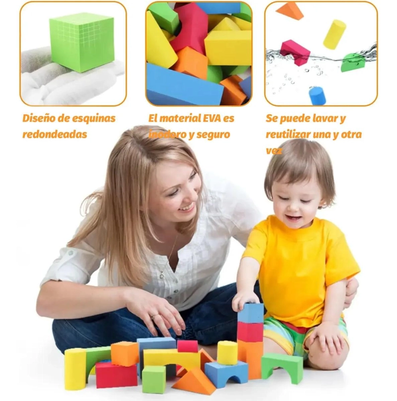 JUEGO DE BLOQUES DE CONSTRUCCION DE ESPUMA PARA NIÑOS - 5