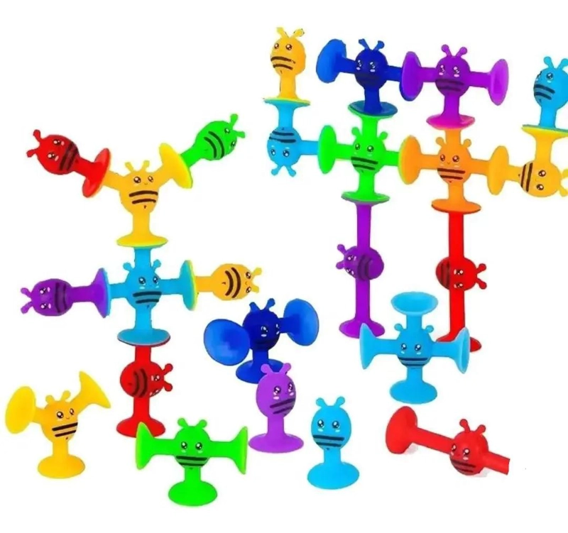 JUEGO DE 38 PIEZAS DE CHUPONES DE SILICONA MULTICOLOR - 2