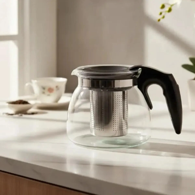 TETERA DE VIDRIO CON INFUSOR DE ACERO INOXIDABLE 700 ML - 2