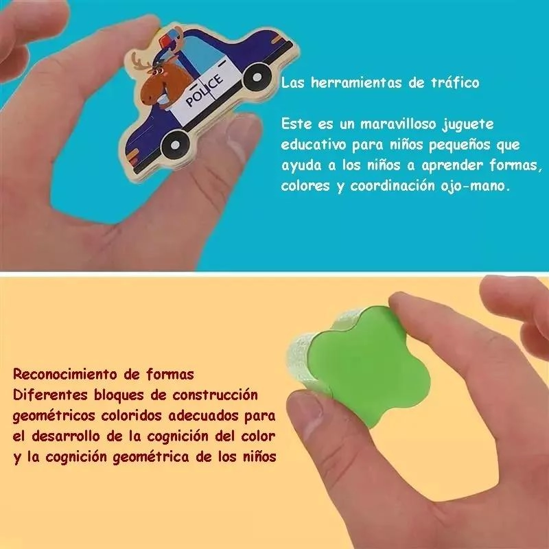 BLOQUES DE CONSTRUCCION DE MADERA PARA NIÑOS - 5