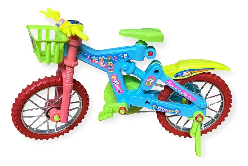 SET DE JUGUETE BICICLETA PARA MUÑECAS CON CANASTA PARA ARMAR - 1
