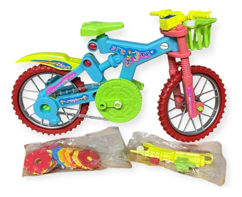 SET DE JUGUETE BICICLETA PARA MUÑECAS CON CANASTA PARA ARMAR - 2