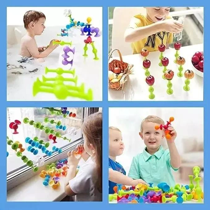 JUEGO DE CONSTRUCCION SQUIGZ PARA NIÑOS 58 PIEZAS - 3