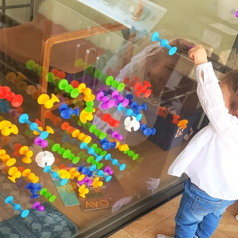 JUEGO DE CONSTRUCCION SQUIGZ PARA NIÑOS 58 PIEZAS - 4