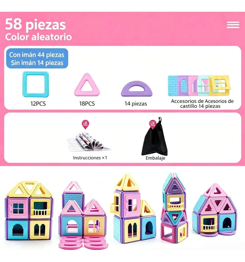 BLOQUES MAGNE TICOS DE CONSTRUCCION DIDACTICOS PARA NIÑOS - 2
