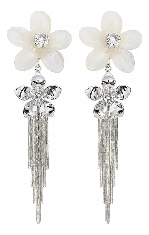 AROS DE FIESTA CON DISEÑO FLORAL EN ALEACION HIPOALERGE NICA - 1