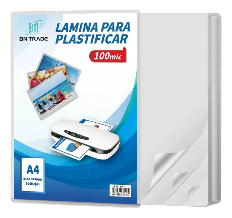 LAMINAS DE PLASTIFICACION A3 A4 A5 100 HOJAS 100 MICRONES - 1