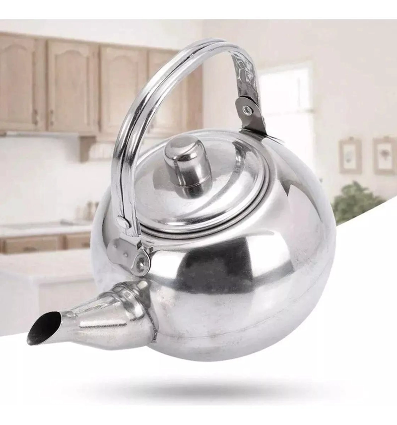 TETERA DE TE  DE ACERO INOXIDABLE 0.8 LITROS CON MANGO RESISTENTE - 4