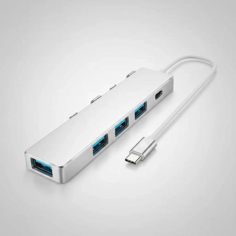 ADAPTADOR HUB USB TIPO C CON 5 PUERTOS PARA CONEXION RAPIDA - 5
