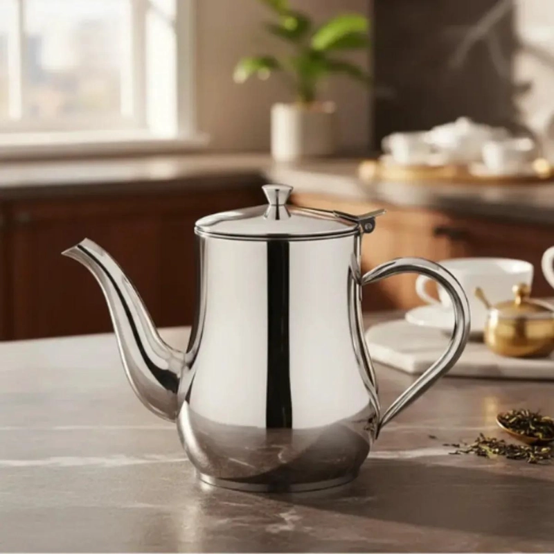 TETERA DE ACERO INOXIDABLE PARA TE  Y CAFE  130 ML - 3