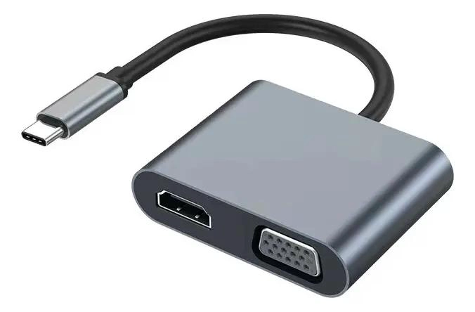 HUB USB TIPO C 4 EN 1 CON HDMI 4K Y VGA - 2