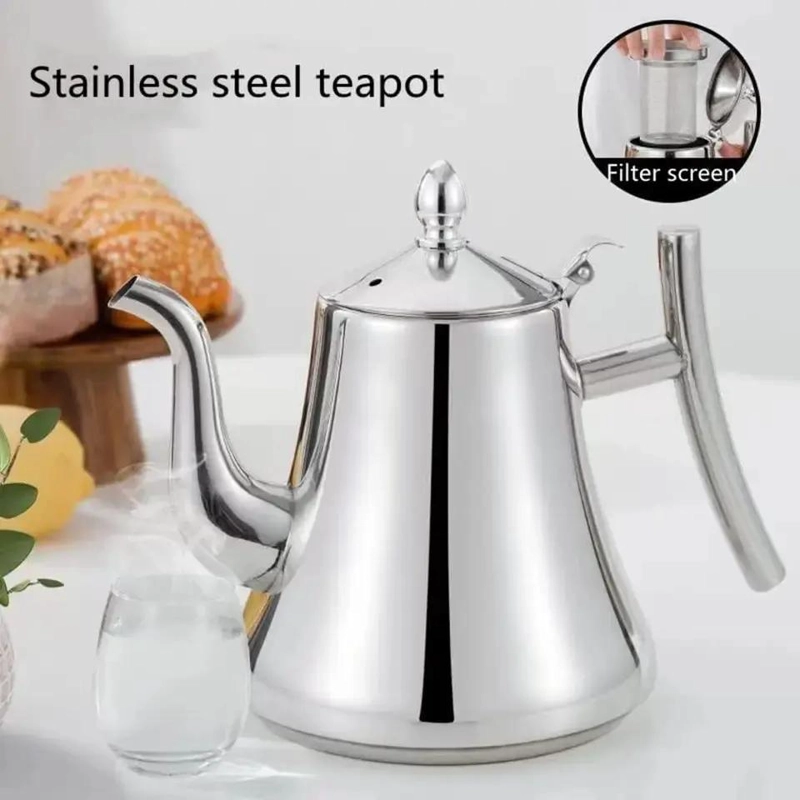TETERA INFUSOR DE TE  DE ACERO INOXIDABLE 1.5L CON FILTRO - 4