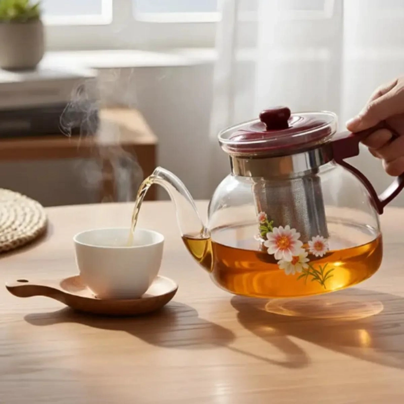 TETERA DE VIDRIO CON INFUSOR DE 1500 ML PARA INFUSIONES - 2