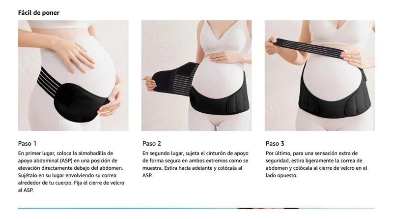FAJA AJUSTABLE PARA SOPORTE PRENATAL Y ESPALDA - 5