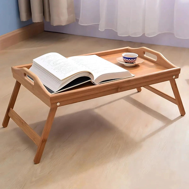 MESA DESAYUNO PLEGABLE DE BAMBU PARA USO DIARIO - 3