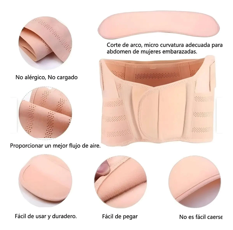 CINTURON MATERNAL AJUSTABLE CON SOPORTE PARA ESPALDA - 4