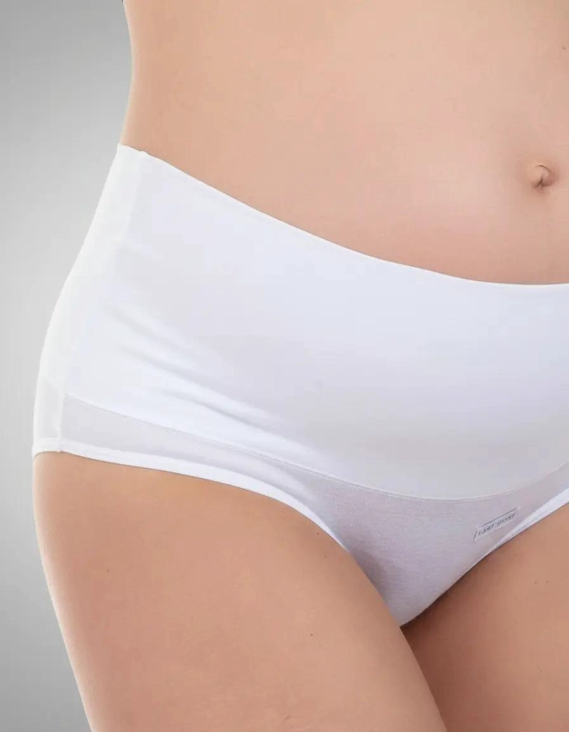 CALZON CUADRO DE ALGODON PARA MATERNIDAD COLOR BLANCO TALLA L - 2