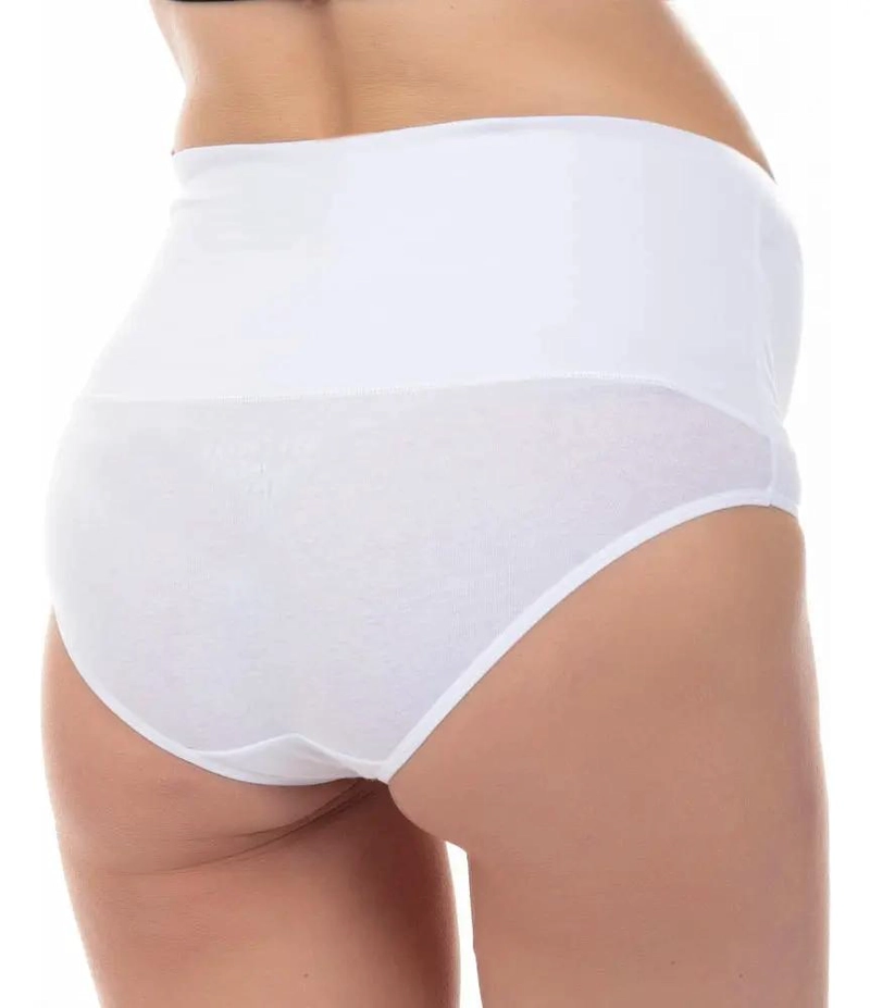CALZON CUADRO DE ALGODON PARA MATERNIDAD COLOR BLANCO TALLA L - 3
