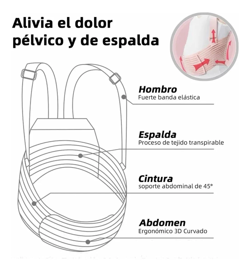 FAJA AJUSTABLE DE SOPORTE PRENATAL PARA EMBARAZO - 3