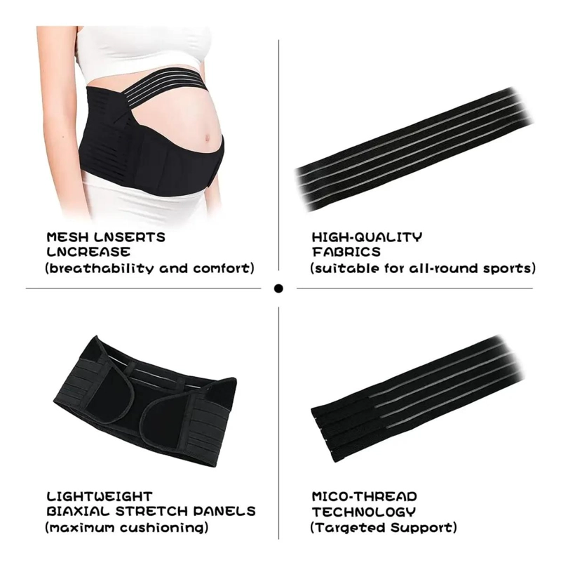 FAJA MATERNAL AJUSTABLE PARA SOPORTE LUMBAR EN EMBARAZO - 5