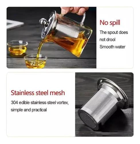 TETERA DE VIDRIO RESISTENTE AL FUEGO CON INFUSOR 750ML - 7