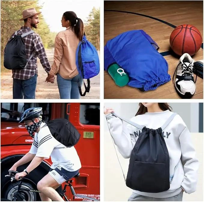MOCHILA DEPORTIVA IMPERMEABLE CON CORDON Y GRAN CAPACIDAD - 7