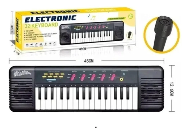 PIANO ELECTRONICO INFANTIL CON MICROFONO Y 32 TECLAS - 3