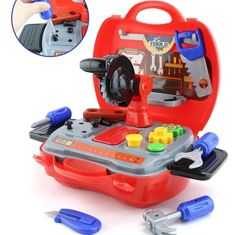 MALETIN DE HERRAMIENTAS DE JUGUETE PARA CONSTRUCCION INFANTIL - 1