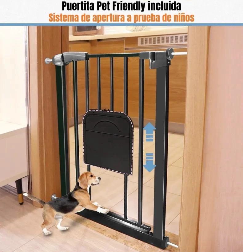 PUERTA DE SEGURIDAD PARA BEBE S Y MASCOTAS 77-82CM - 5