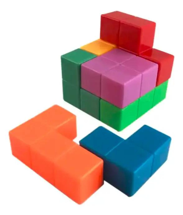 CUBO DE BLOQUES DE CONSTRUCCION PARA NIÑOS EN SILICONA - 2