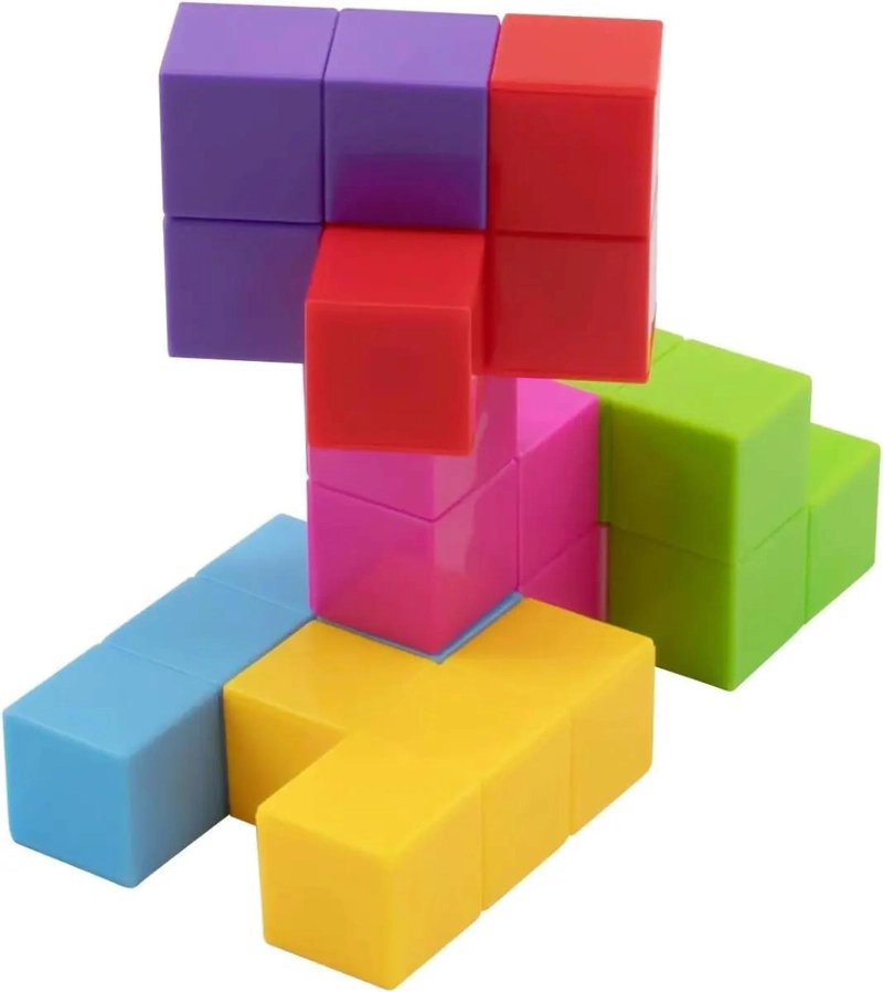 CUBO DE BLOQUES DE CONSTRUCCION PARA NIÑOS EN SILICONA - 7