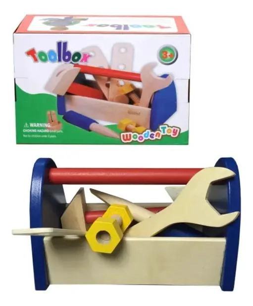 JUEGO DIDACTICO CAJA DE HERRAMIENTAS DE MADERA PARA NIÑOS - 2