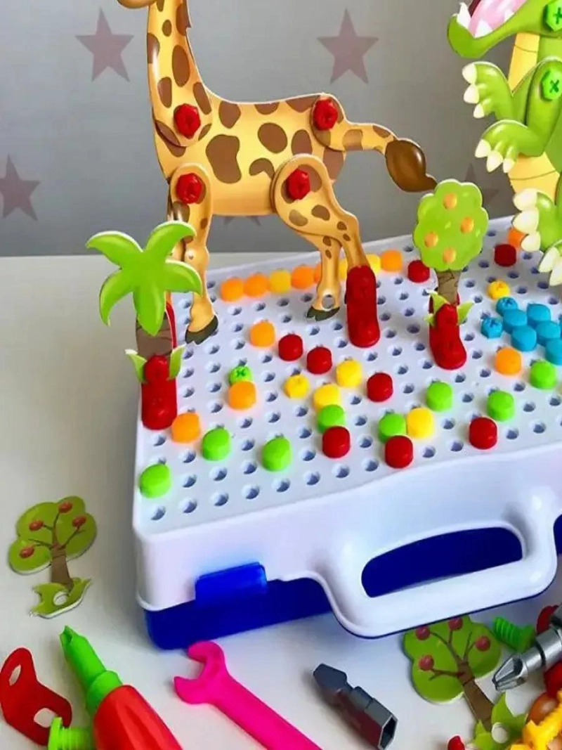 JUEGO DE TALADRO ELE CTRICO PARA CONSTRUCCION CREATIVA INFANTIL - 3