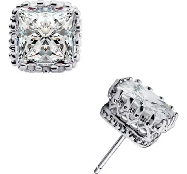 AROS DE PLATA 925 CON ZIRCONIA CUBICA PARA MUJER - 1