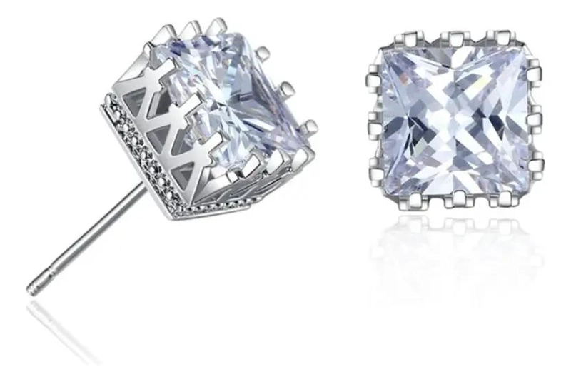 AROS DE PLATA 925 CON ZIRCONIA CUBICA PARA MUJER - 3