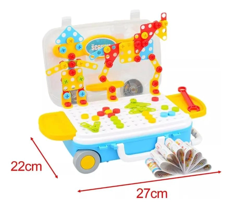 MALETIN DE HERRAMIENTAS INTERACTIVO PARA NIÑOS CON TALADRO - 2