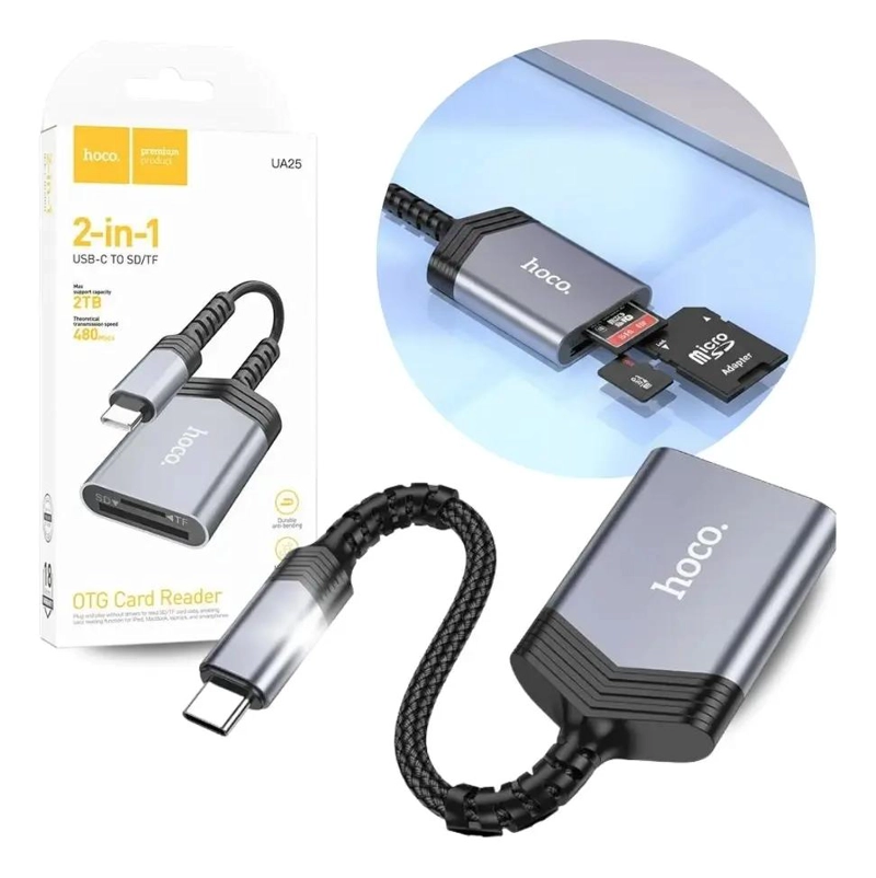 LECTOR DE TARJETAS SD Y MICROSD TIPO C CON ALTA VELOCIDAD - 1