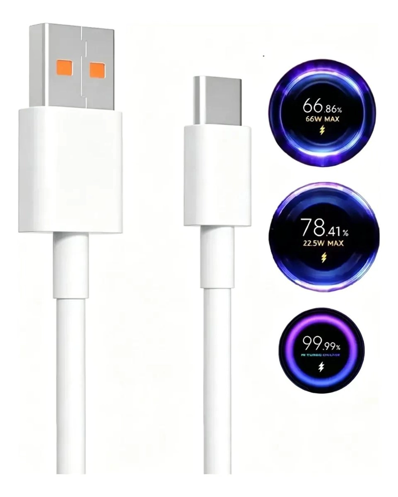 CABLE USB TIPO C 2M CARGA RAPIDA 66W PARA DISPOSITIVOS - 1