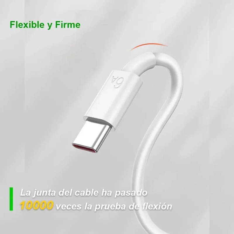 CABLE USB TIPO C 2M CARGA RAPIDA 66W PARA DISPOSITIVOS - 8