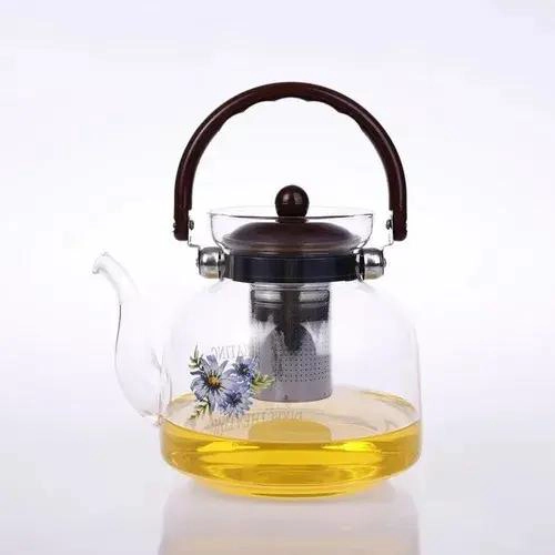 TETERA DE VIDRIO INFUSORA 1100 ML CON FILTRO DE ACERO INOXIDABLE - 2