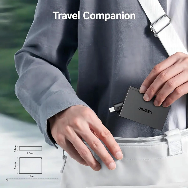 LECTOR DE TARJETAS DE MEMORIA USB Y TIPO C PARA SD - 5